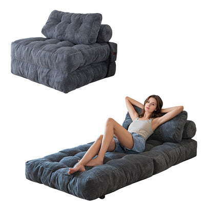MAXYOYO Corduroy Sofa Bed - Convertible Sleeper Chair with Back Support