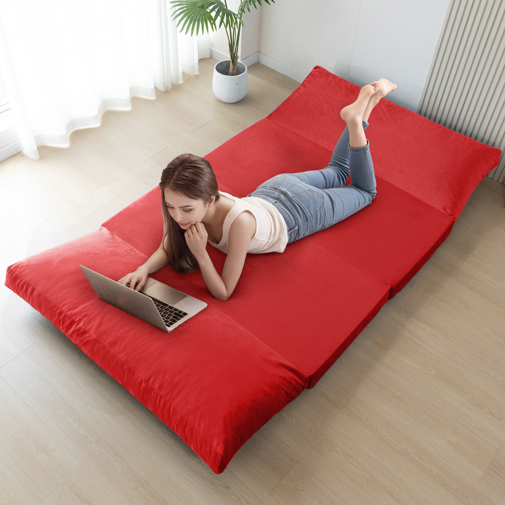 floor sofa bed#color_red