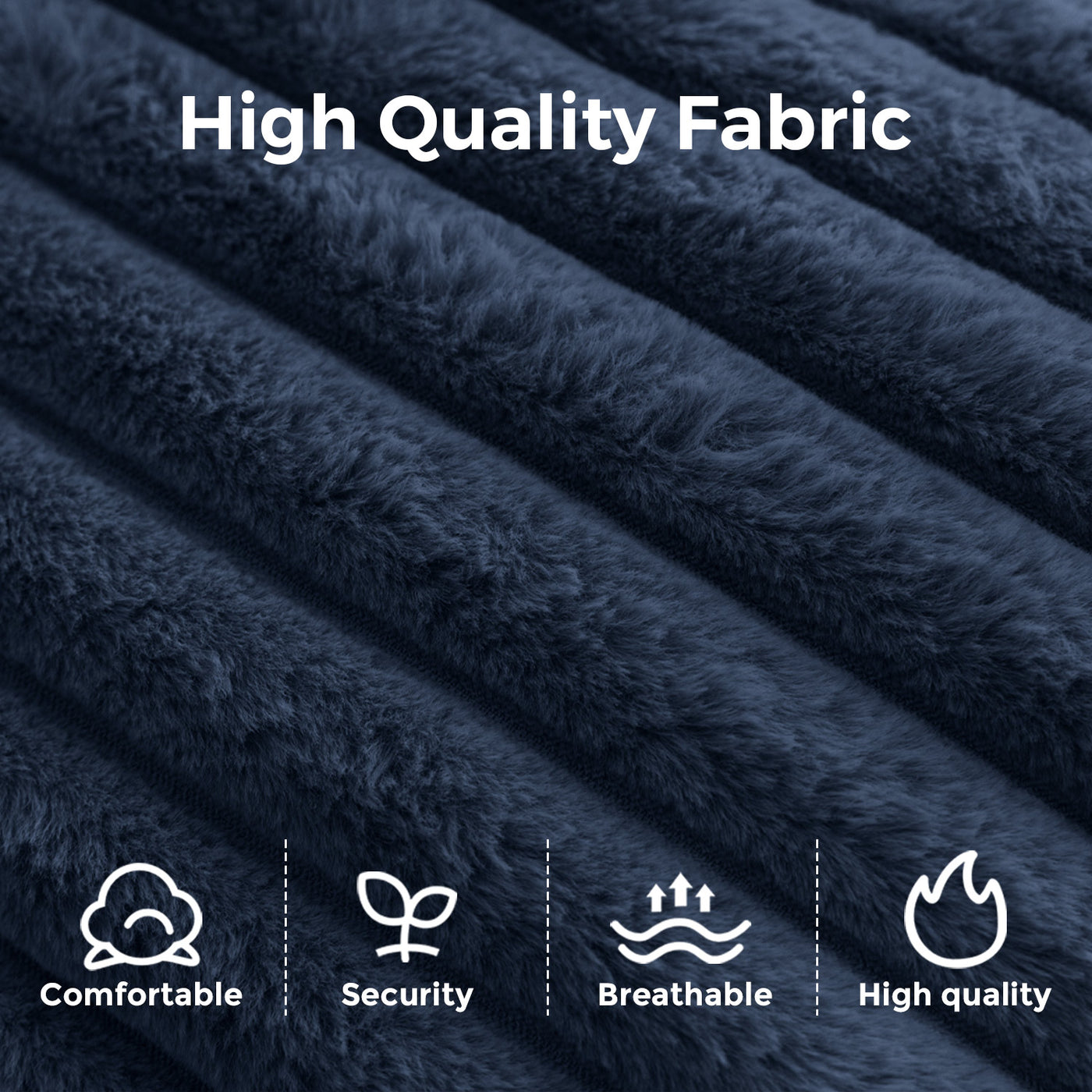 MAXYOYO 3-Seater Faux Fur Sofa – Fluffy Boneless Couch with Pillows in a Box, Faux Fur Lounge, No Assembly