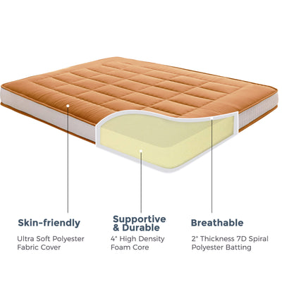 futon mattress#color_light-brown