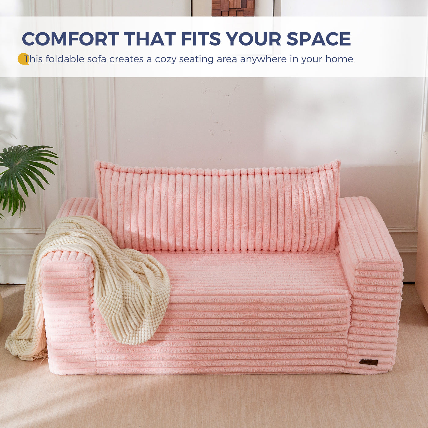 MAXYOYO Convertible Sofa Bed, 2 in 1 Folding Couch Bed, Fold Out Loves ...