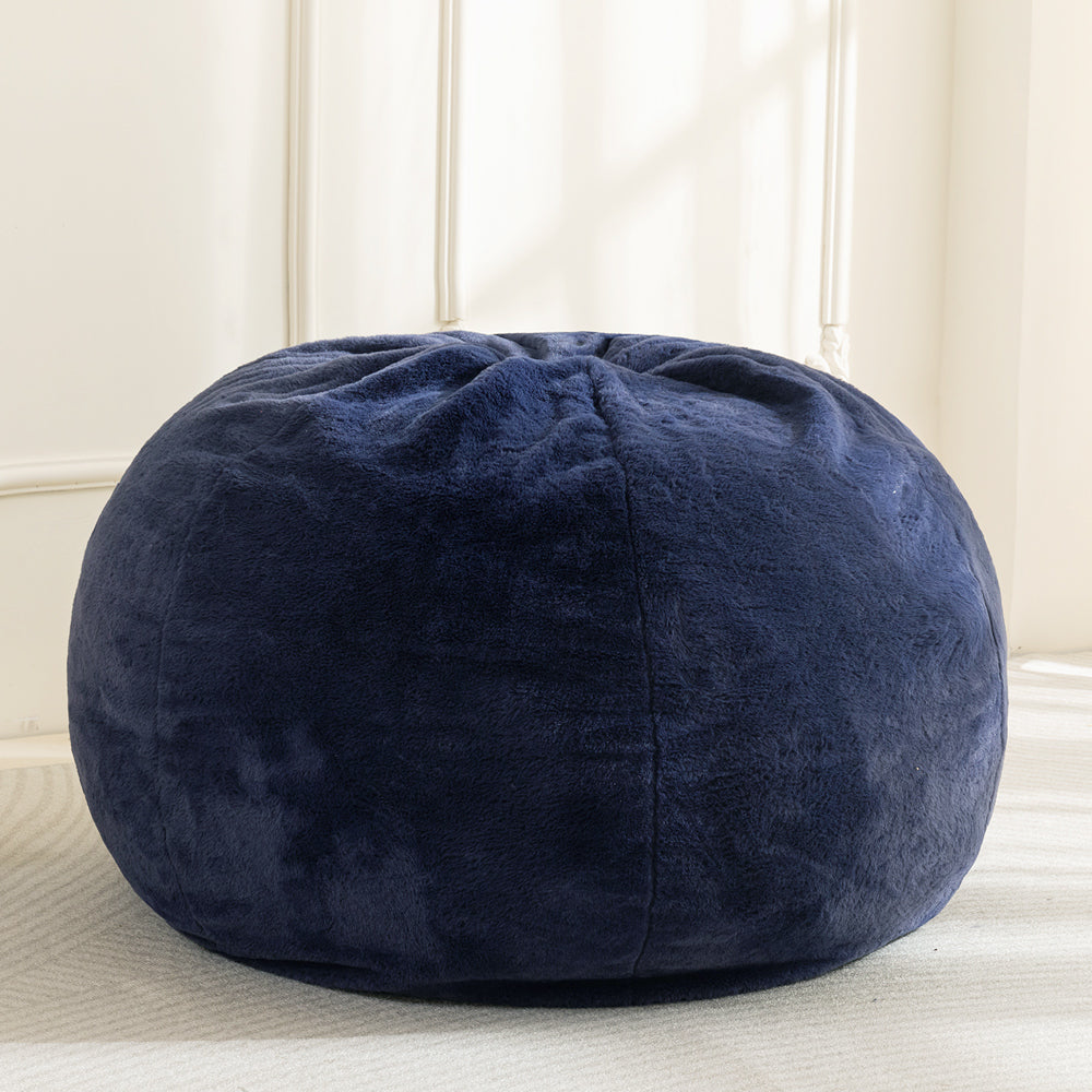MAXYOYO 2-in-1 Kids Bean Bag Bed, Convertible Kids Bean Bag Chair to Bed, Floor Cushion (Blue)