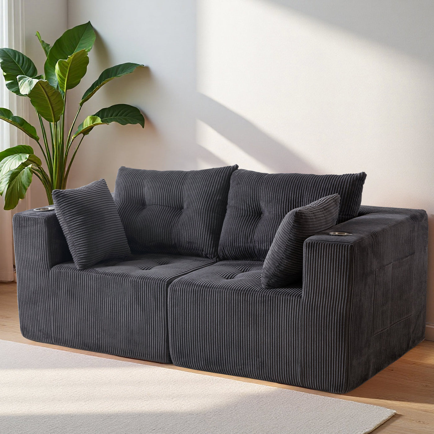Modular Sectional Sofa Couch #color_grey