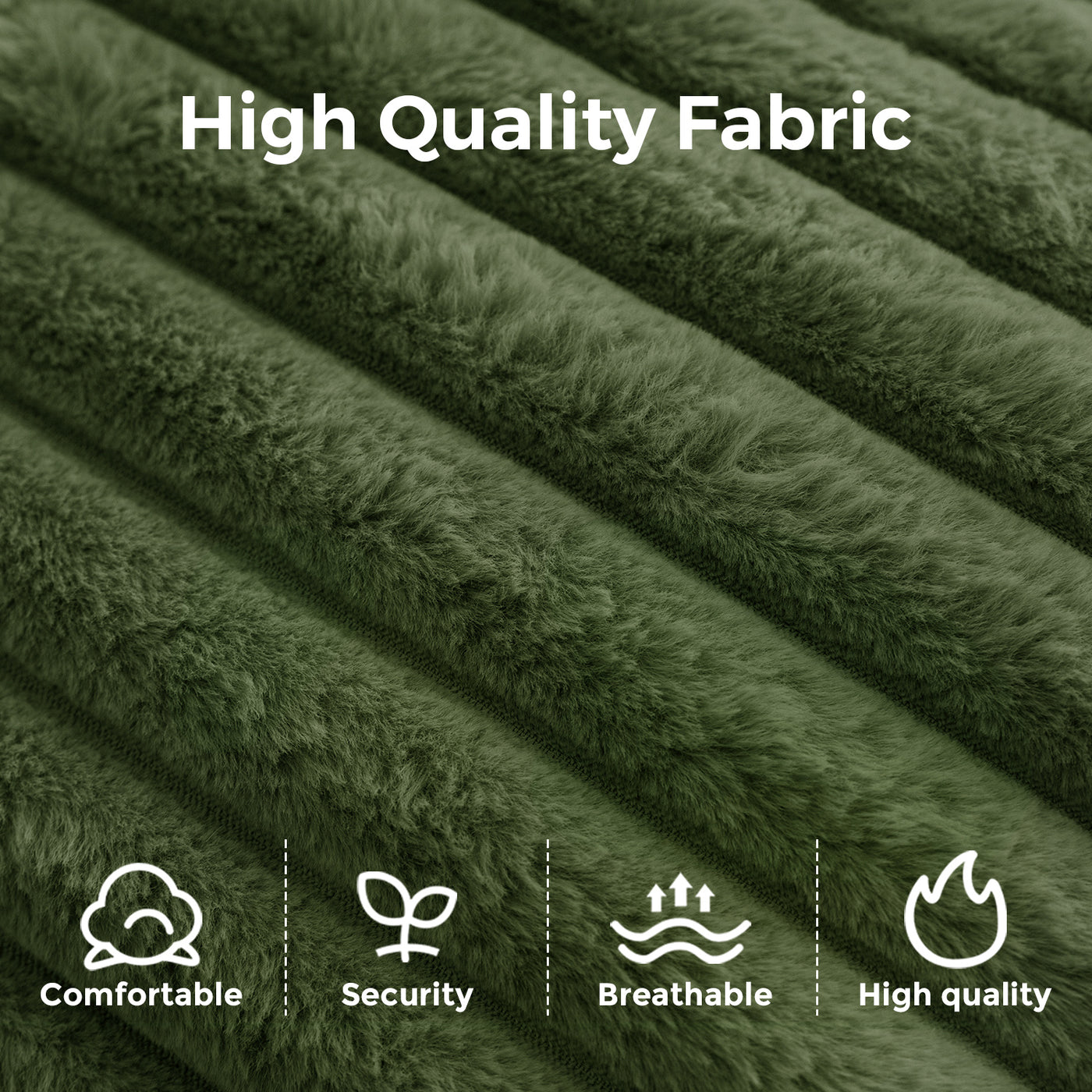 MAXYOYO 3-Seater Faux Fur Sofa – Fluffy Boneless Couch with Pillows in a Box, Faux Fur Lounge, No Assembly