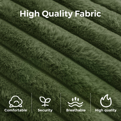 MAXYOYO 3-Seater Faux Fur Sofa – Fluffy Boneless Couch with Pillows in a Box, Faux Fur Lounge, No Assembly