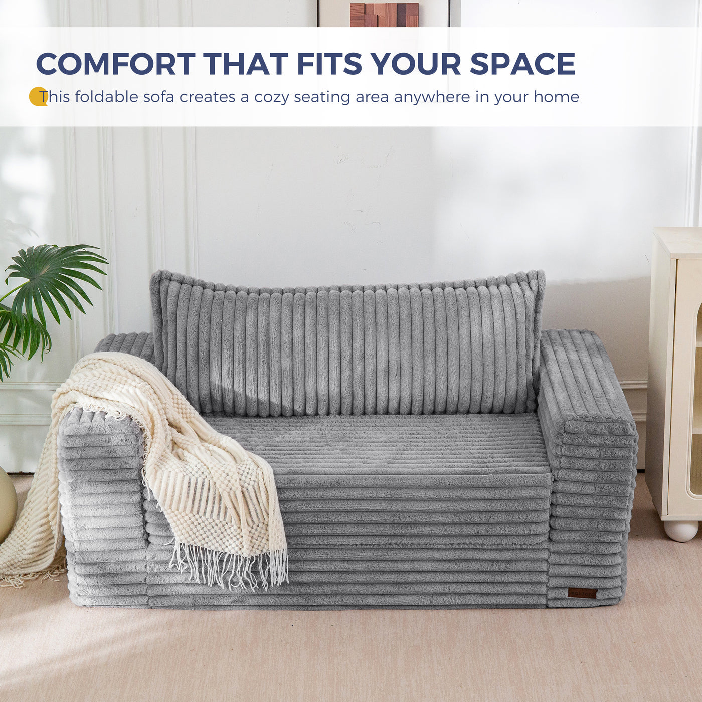 MAXYOYO Convertible Sofa Bed, 2 in 1 Folding Couch Bed, Fold Out Loves ...