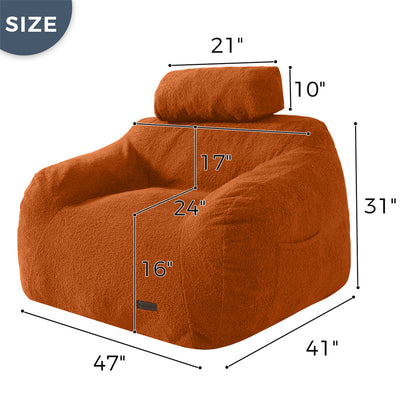 bean bag chair#color_coffee