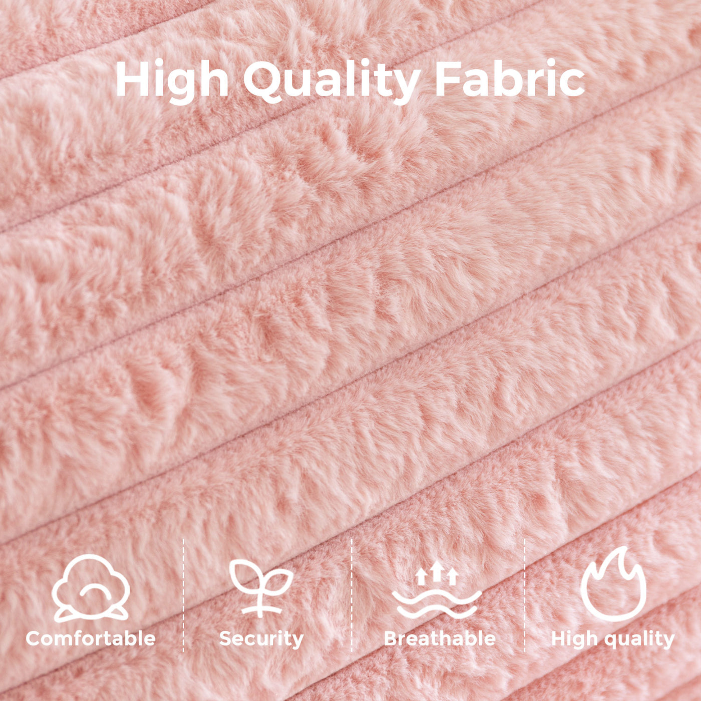 MAXYOYO 3-Seater Faux Fur Sofa – Fluffy Boneless Couch with Pillows in a Box, Faux Fur Lounge, No Assembly