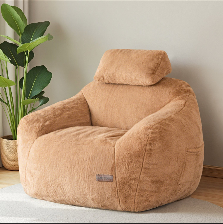 MAXYOYO Giant Bean Bag Chair with Pillow - Plush Huge Bean Bag Chair Couch (Zippered Link Pillow)