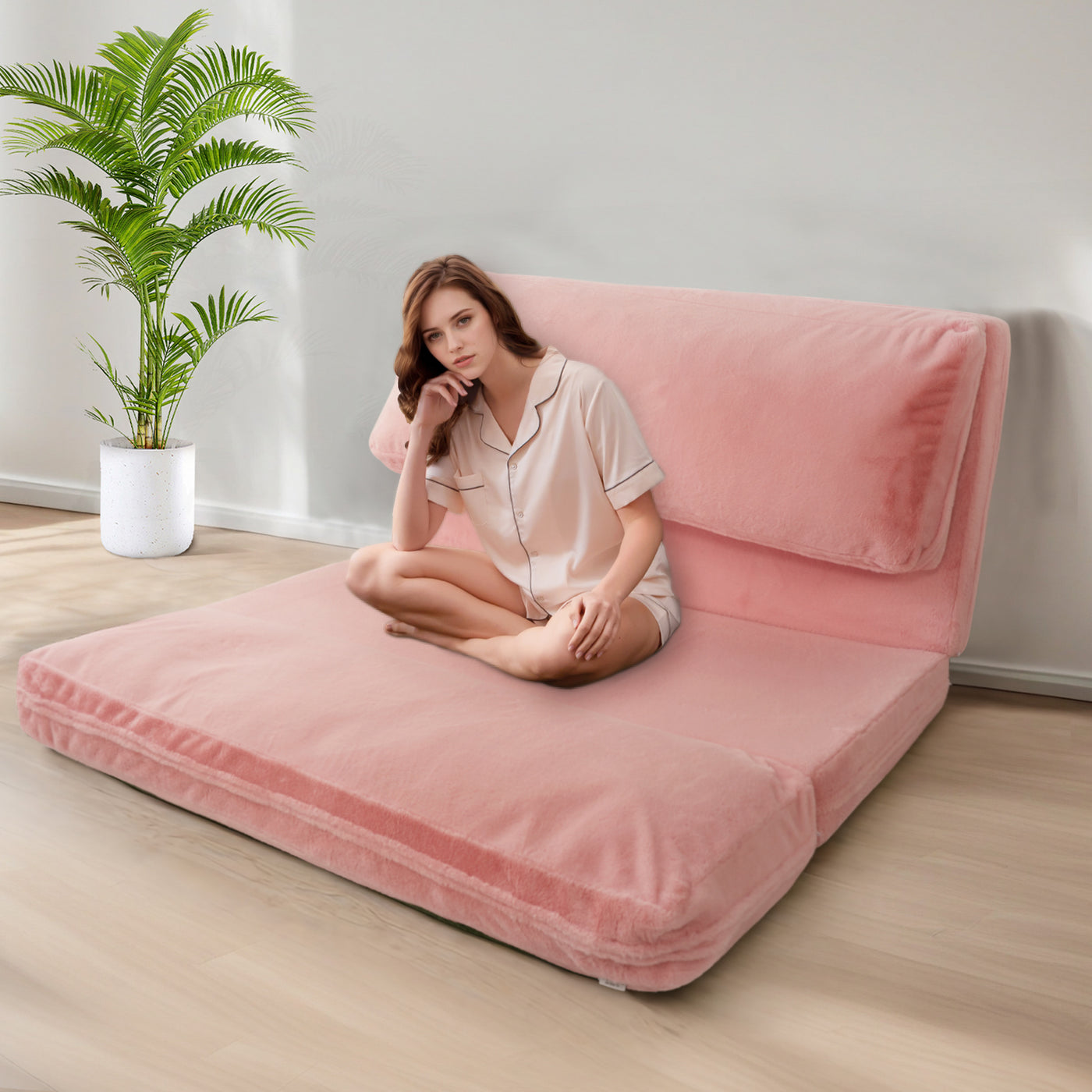 bean bag bed#color_pink