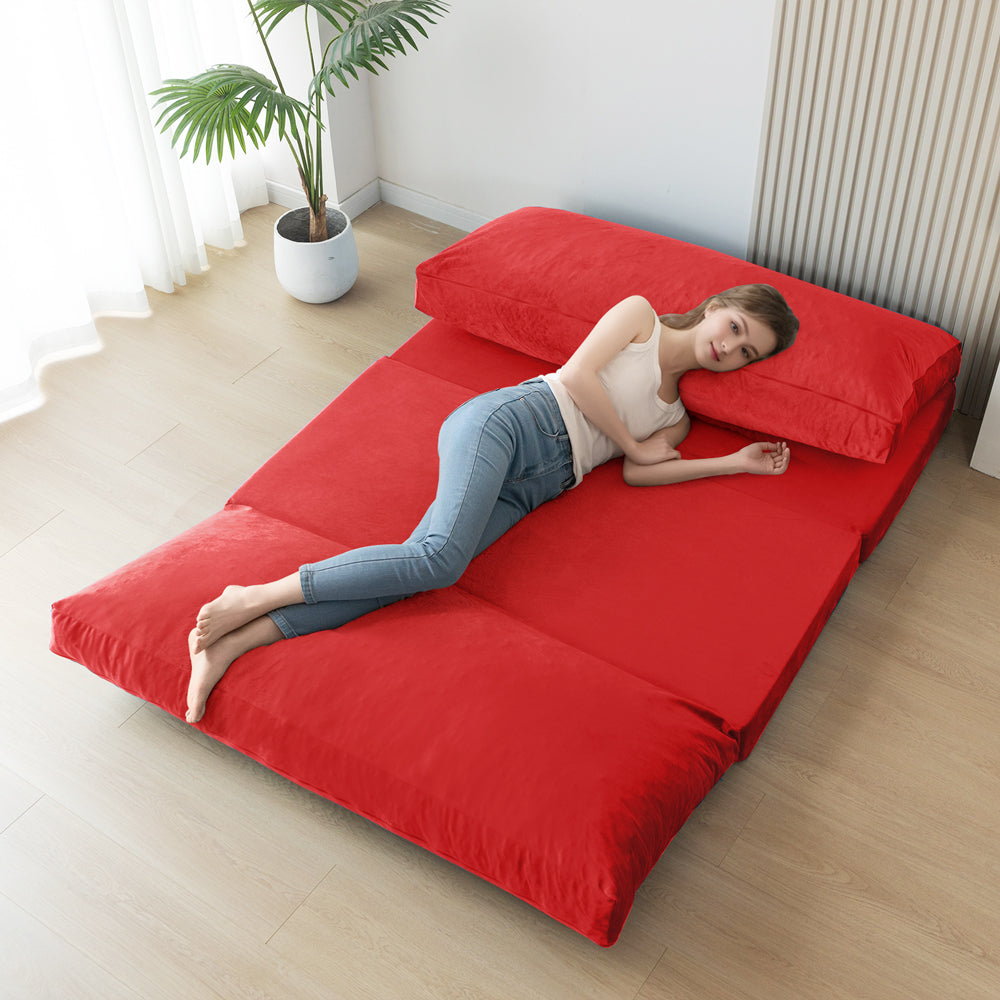floor sofa bed#color_red