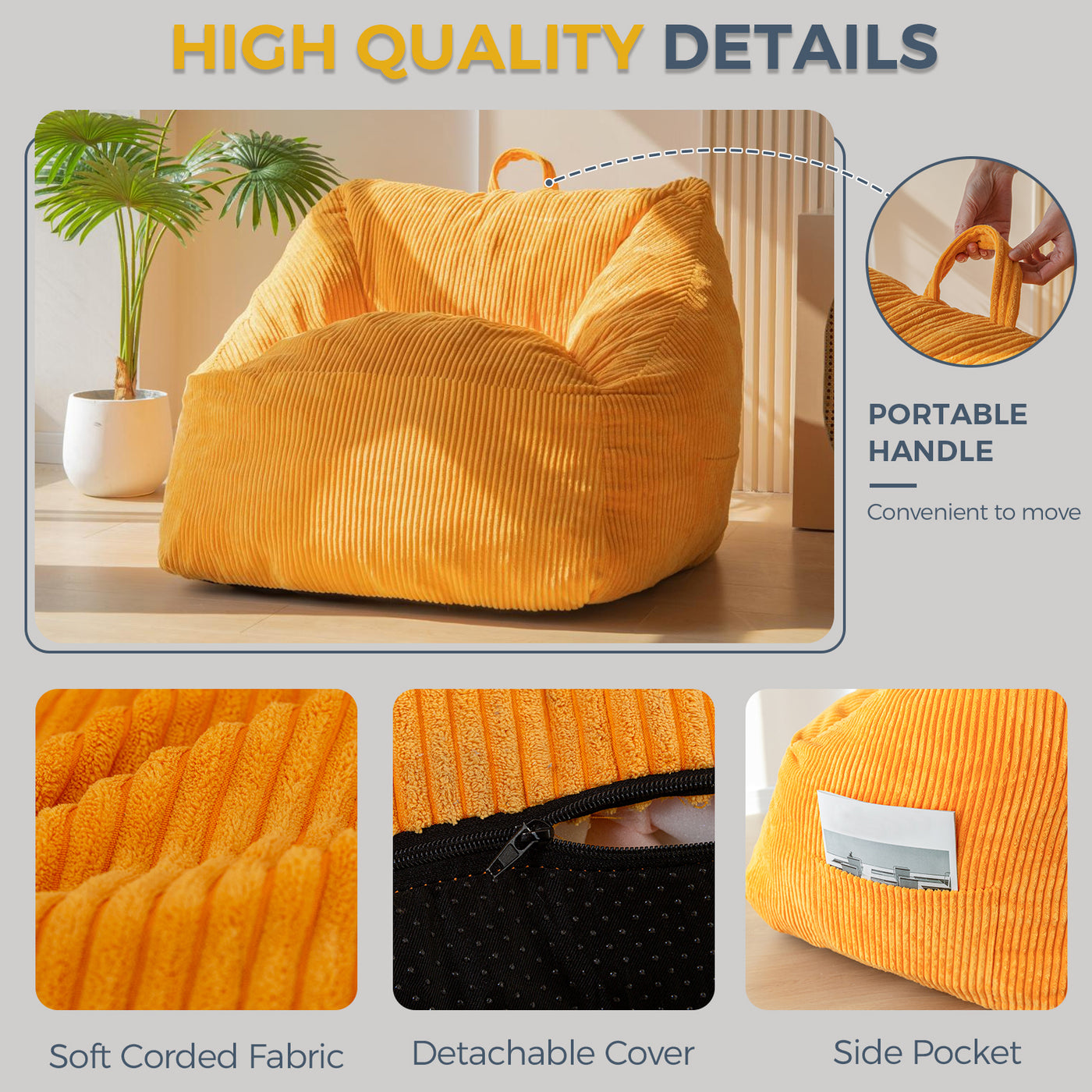 bean bag chair#color_orange