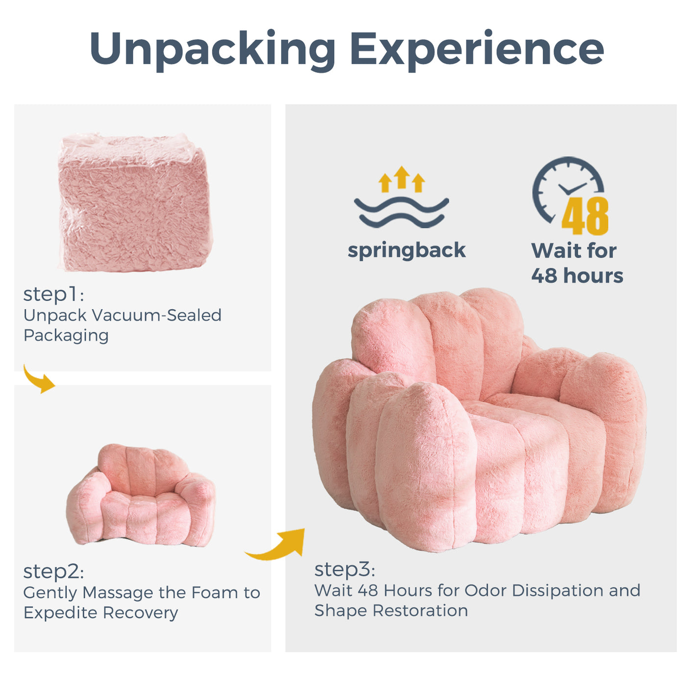 MAXYOYO Cloud Bean Bag Chair – Soft Floor Sofa for Adults, Single Floor Couch