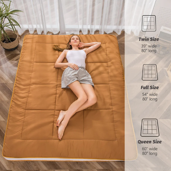 futon mattress#color_light-brown