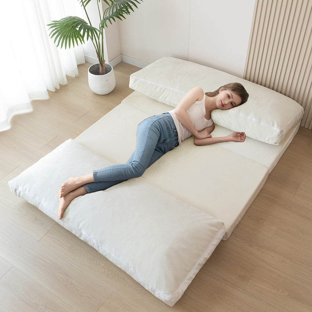 floor sofa bed#color_cream-white