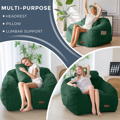 bean bag chair#color_green