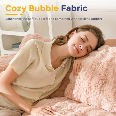 MAXYOYO 3 Seater Sofa for Living Room, Tufted Boneless Couch Bubbled Sofa Couch, Comfy Bean Bag Chair for Bedroom Apartment, No Assembly Needed