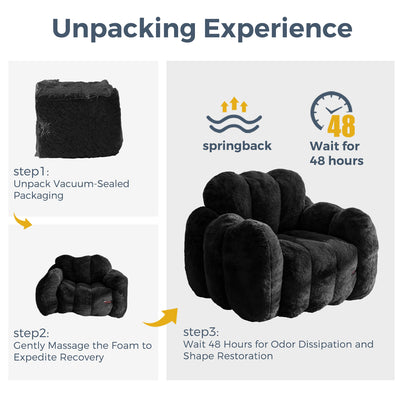 MAXYOYO Cloud Bean Bag Chair – Soft Floor Sofa for Adults, Single Floor Couch