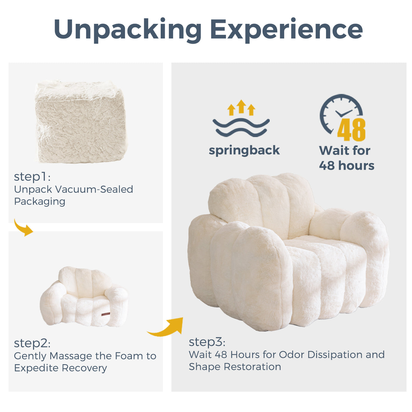 MAXYOYO Cloud Bean Bag Chair – Soft Floor Sofa for Adults, Single Floor Couch