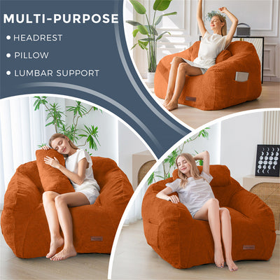 bean bag chair#color_coffee