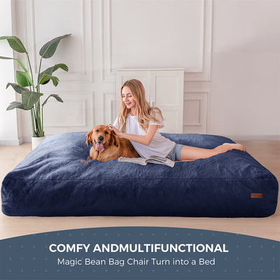 bean bag bed#color_blue