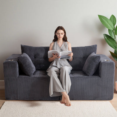 Modular Sectional Sofa Couch #color_grey