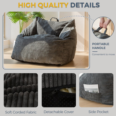 bean bag chair#color_dark-grey