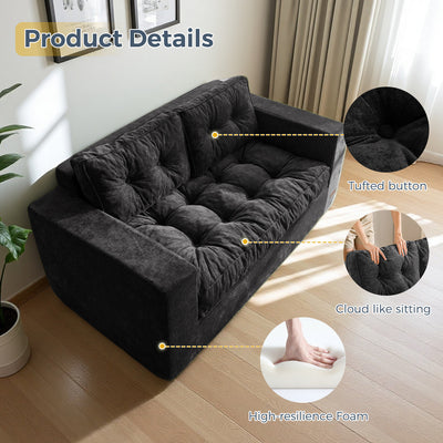 loveseat floor sofa#color_black