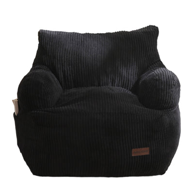 MAXYOYO Kids Bean Bag Chair, Stuffed Toddler Bean Bag Sofa with Filler Bean Bag Chair for Boys and Girls, Black