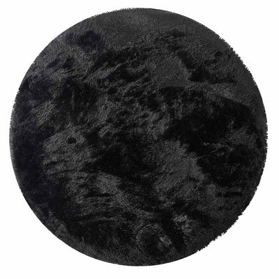 MAXYOYO Large faux fur papasan cushion (cushion only), round pillow, papasan pillow for swing and hanging chair, Black