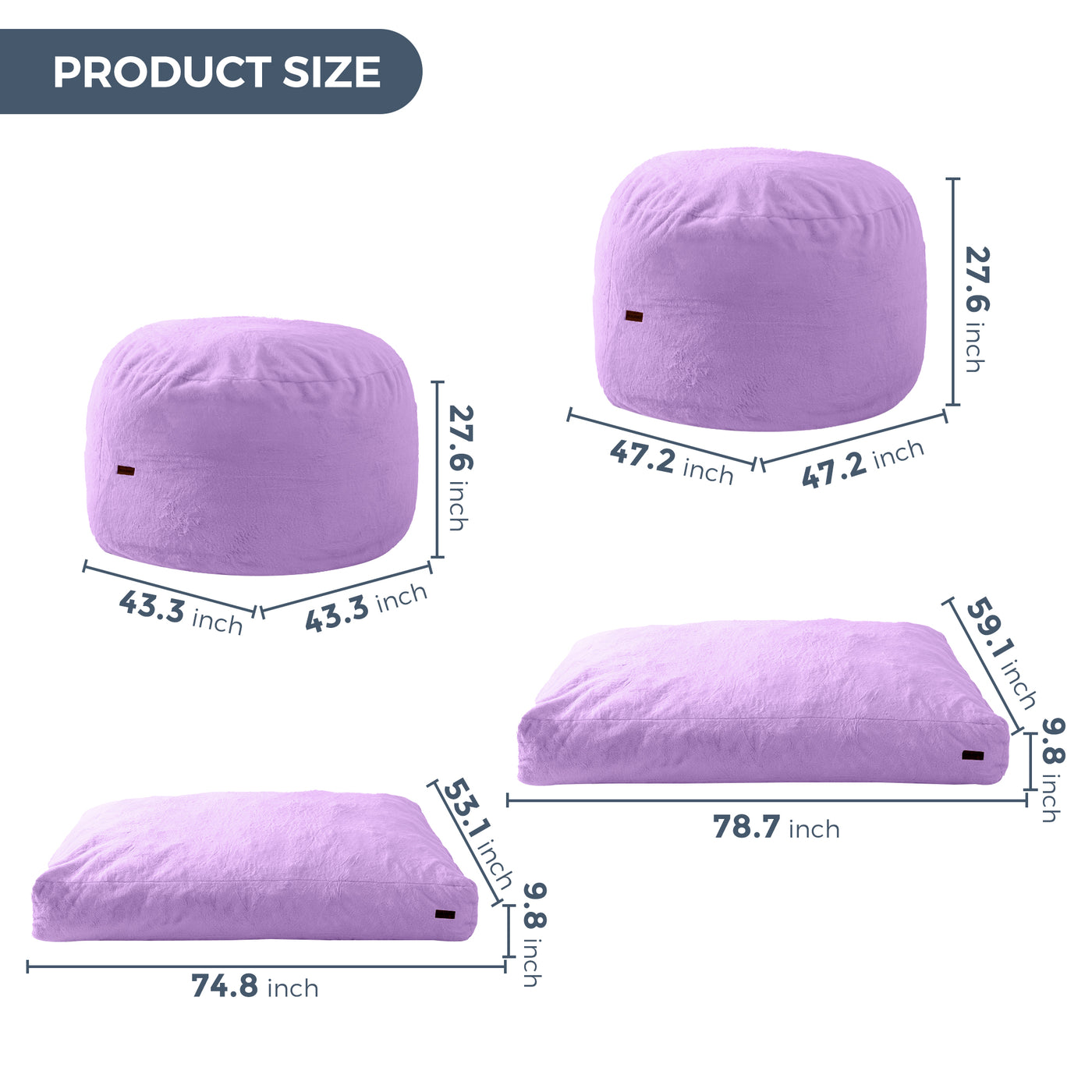 bean bag bed#color_purple