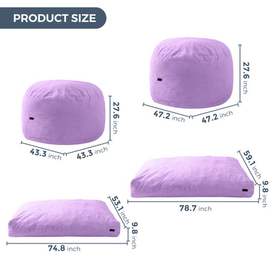 bean bag bed#color_purple