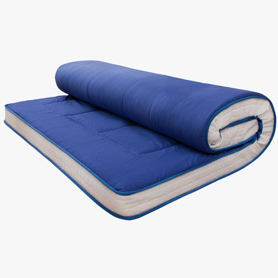 MAXYOYO Padded Japanese Floor Mattress, Royal Blue Futon Mattress Extra Thick Folding Sleeping Pad