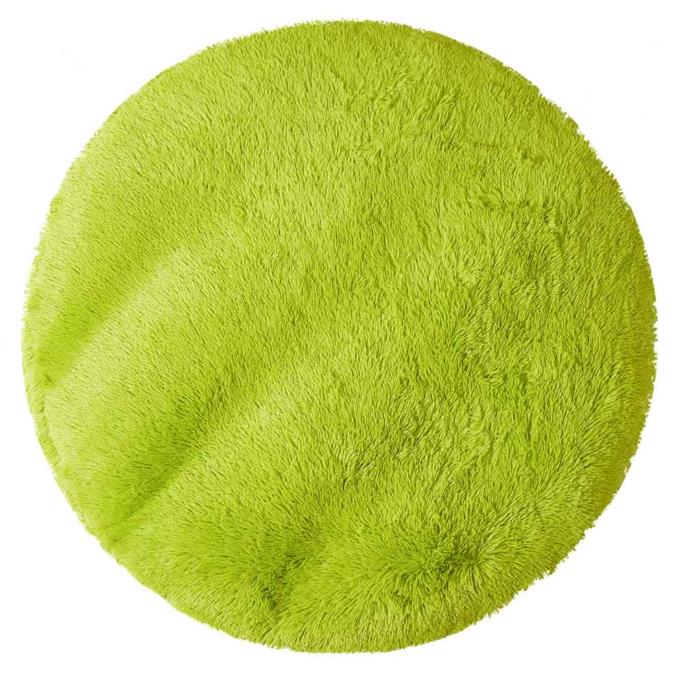 MAXYOYO Large faux fur papasan cushion (cushion only), round pillow, papasan pillow for swing and hanging chair, Green