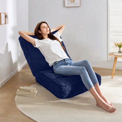 MAXYOYO Adjustable Floor Chair with Back Support, Gaming Chair Floor Meditation Chair, Navy