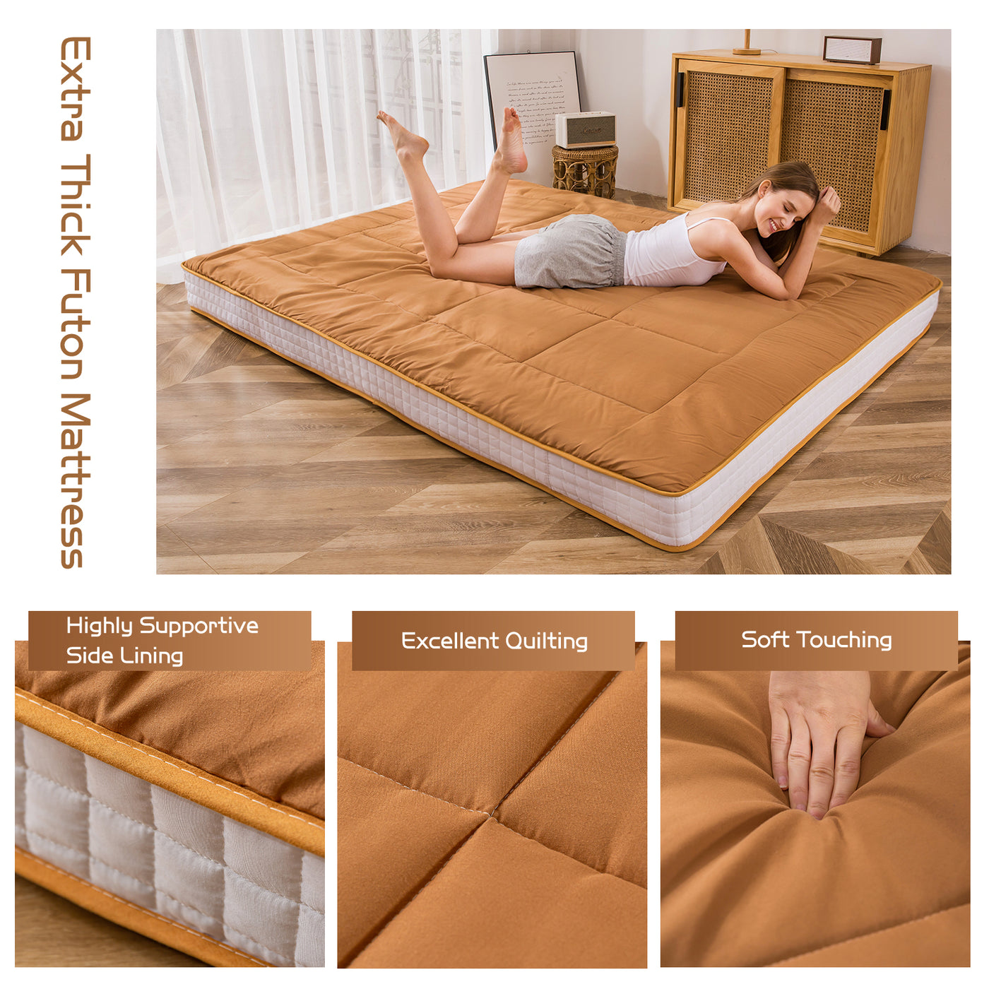 futon mattress#color_6inch-light-brown3