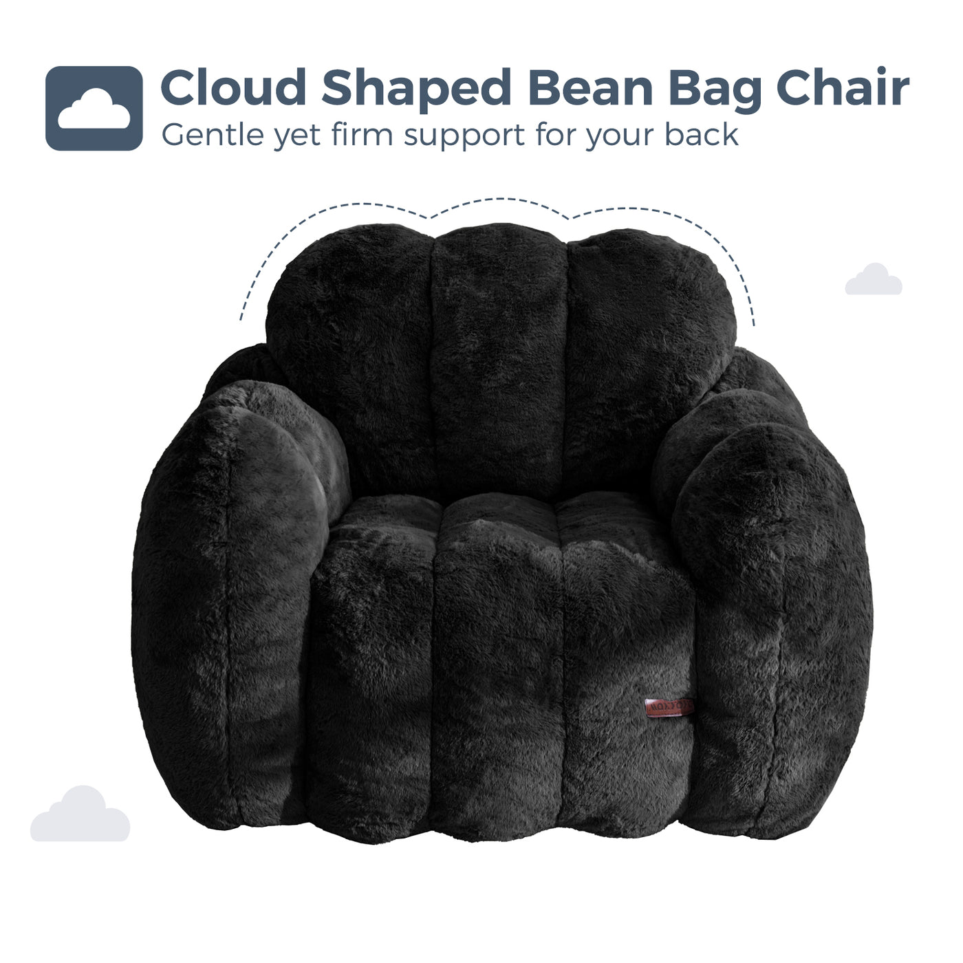 MAXYOYO Cloud Bean Bag Chair – Soft Floor Sofa for Adults, Single Floor Couch
