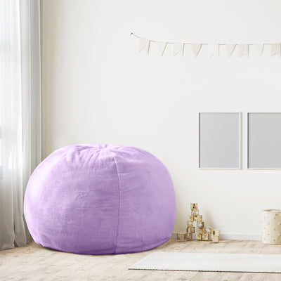 MAXYOYO 2-in-1 Kids Bean Bag Chair, Convertible Kids Bean Bag Bed, Floor Pillow (Purple)