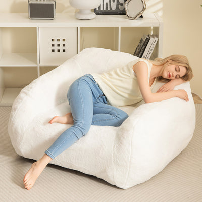 MAXYOYO Giant Bean Bag Chair, Comfy Sofa Chair with Armrests for Gaming, Reading, Beige