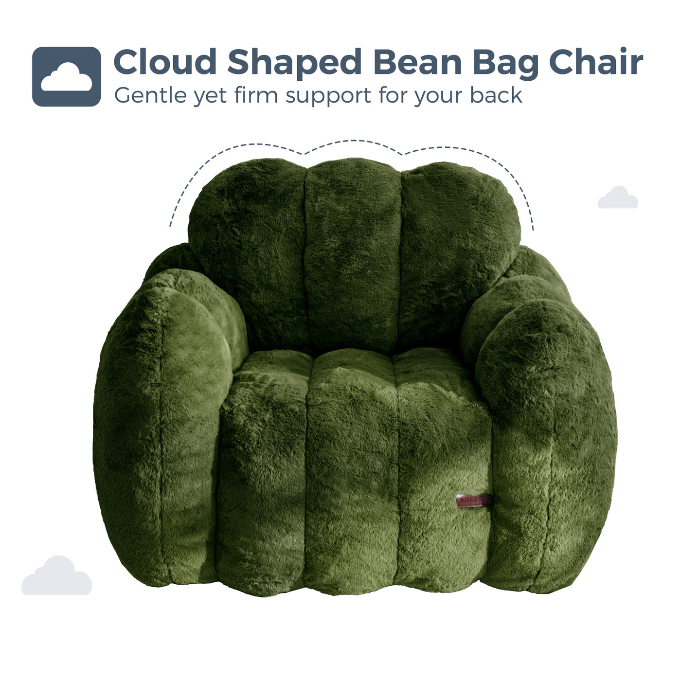 MAXYOYO Cloud Bean Bag Chair – Soft Floor Sofa for Adults, Single Floor Couch