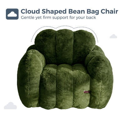 MAXYOYO Cloud Bean Bag Chair – Soft Floor Sofa for Adults, Single Floor Couch