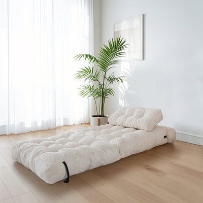corduroy bean bag folding sofa#color_beige