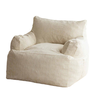 MAXYOYO Giant Bean Bag Chair, Stuffed Bean Bag Couch for Living Room, Beige