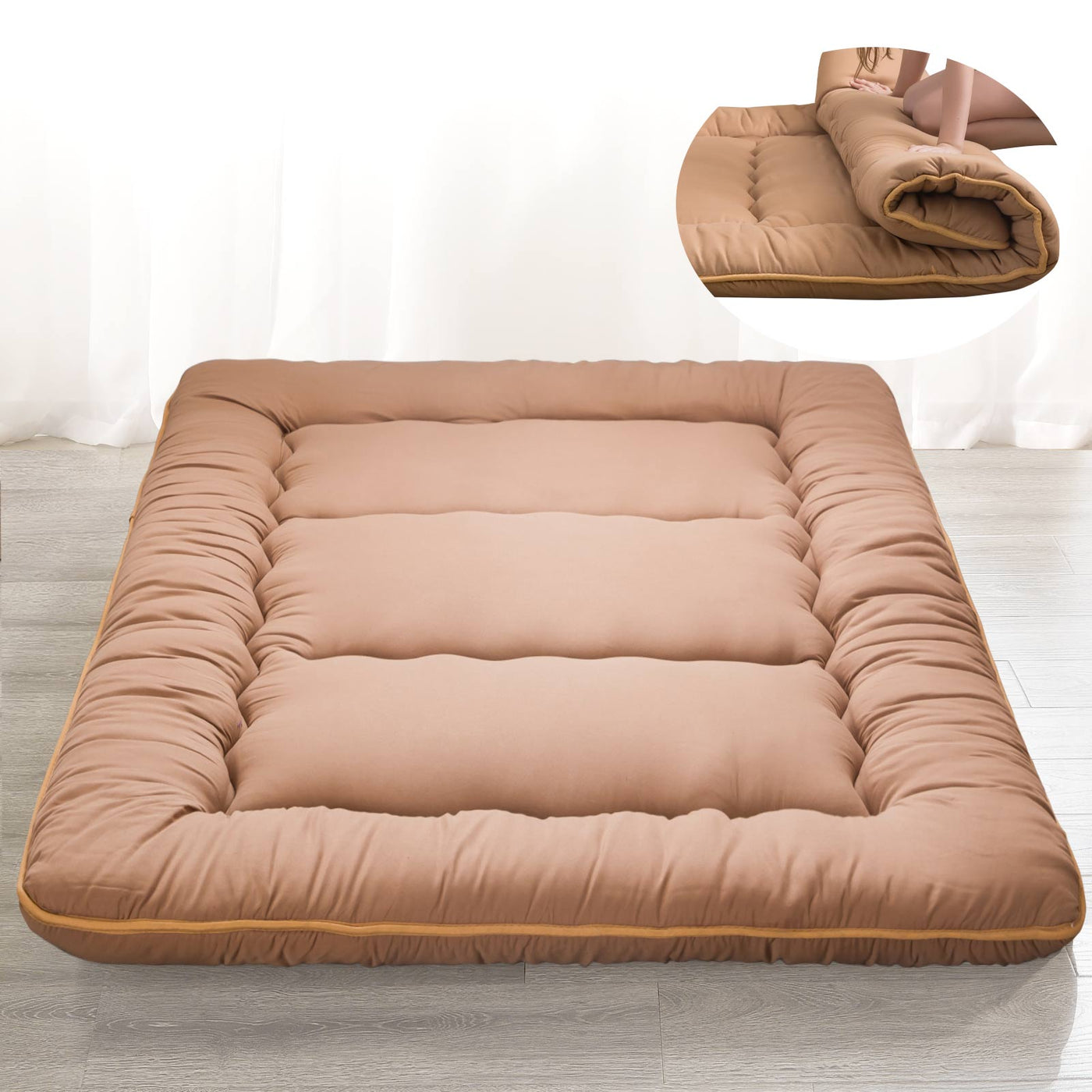 MAXYOYO Japanese Floor Futon Mattress, Portable futon mattress