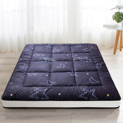 MAXYOYO Padded Japanese Futon Mattress,Printed Floor Mattress for Camping Couch