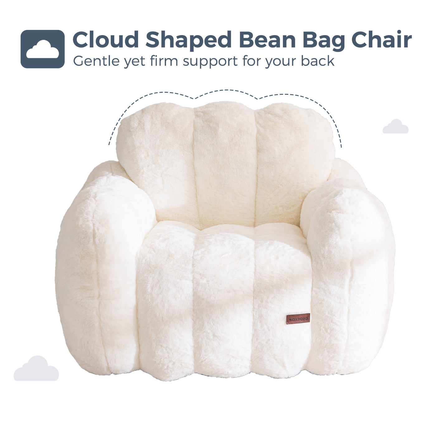 MAXYOYO Cloud Bean Bag Chair – Soft Floor Sofa for Adults, Single Floor Couch