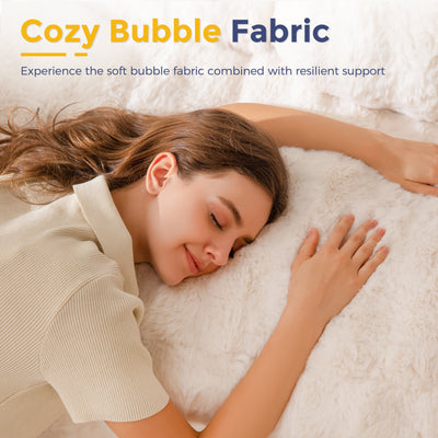 MAXYOYO 3 Seater Sofa for Living Room, Tufted Boneless Couch Bubbled Sofa Couch, Comfy Bean Bag Chair for Bedroom Apartment, No Assembly Needed