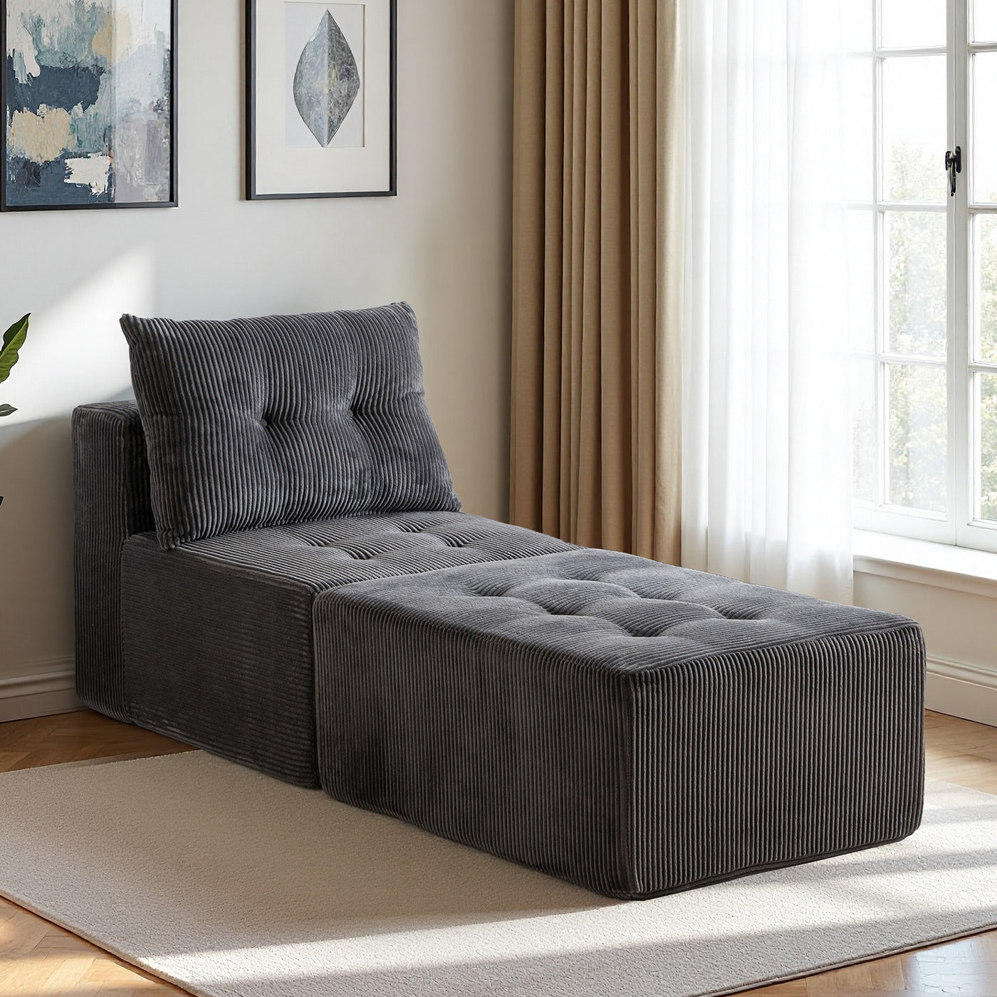Modular Sectional Chaise Lounge #color_grey