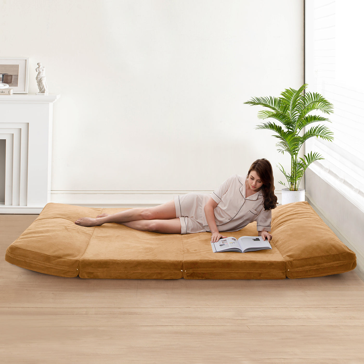 floor sofa bed#color_brown