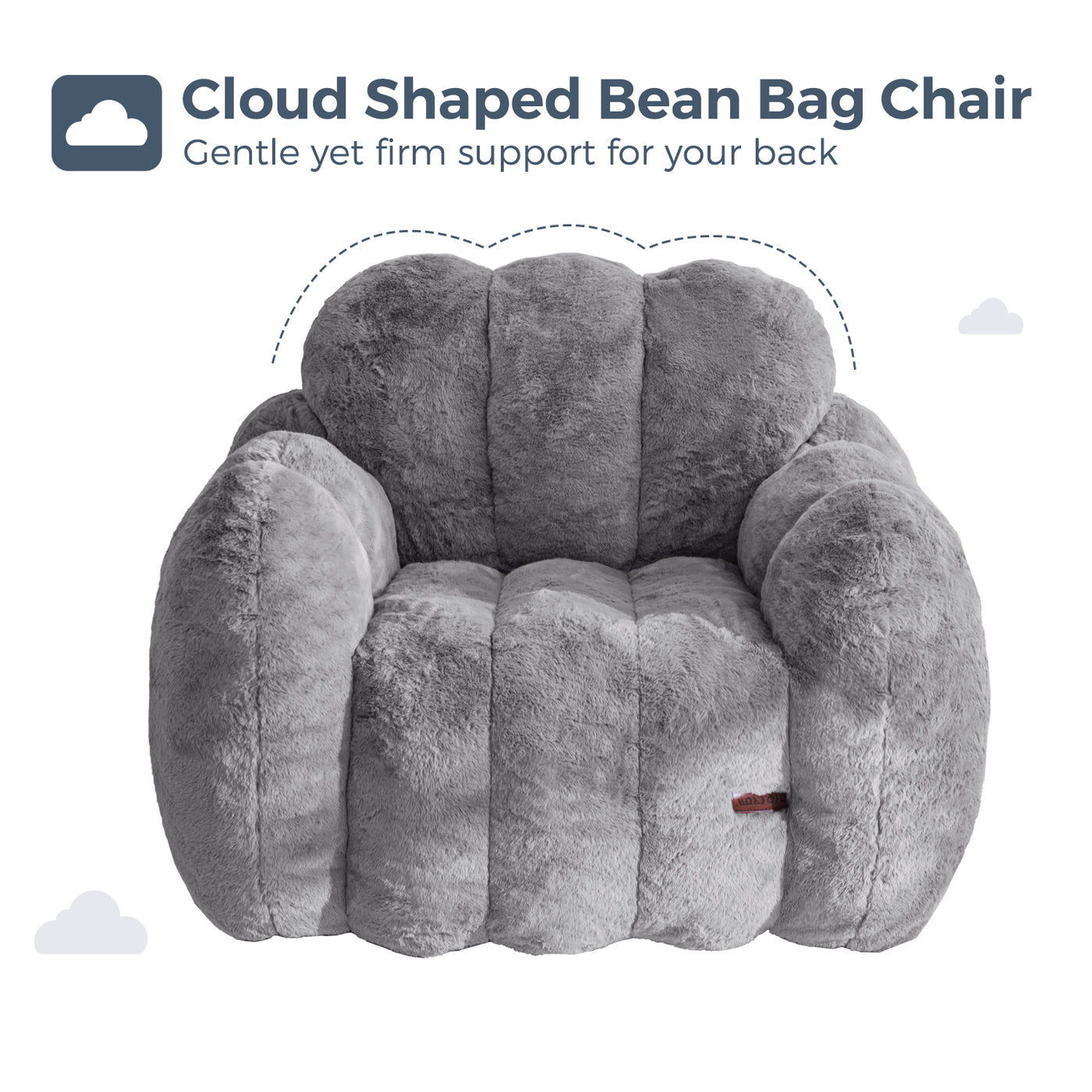 MAXYOYO Cloud Bean Bag Chair – Soft Floor Sofa for Adults, Single Floor Couch